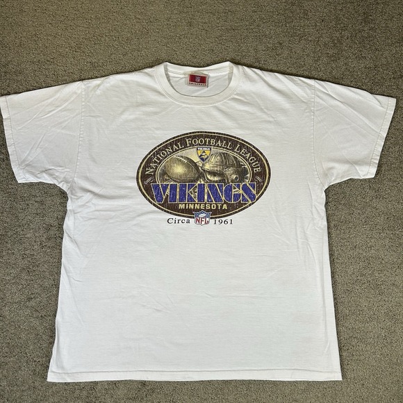 NFL Other - Vintage 1990s Minnesota Vikings NFL Football Circa 1961 Graphic‎ T-shirt Size XL